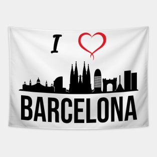 I love Barcelona Spain Tapestry