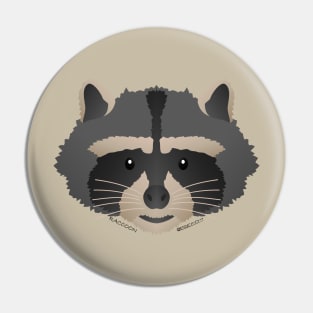 Baby Raccoon Face Pin