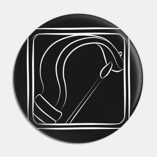 Hunter Class Icon (White) Pin