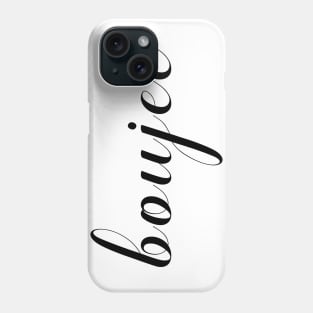 Boujee, Stylised Font in Black Phone Case