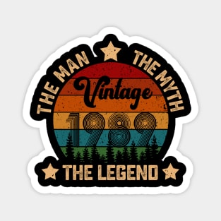 Father's Day Shirt Vintage 1989 The Men Myth Legend 31st Birthday Gift Magnet