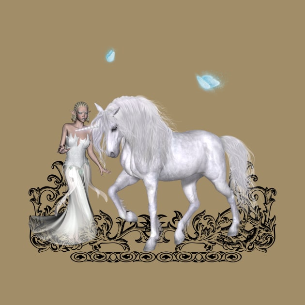 Wonderful fairy with unicorn by Nicky2342