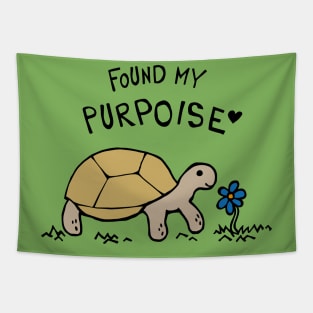 Found My Purpoise Tortoise Tapestry