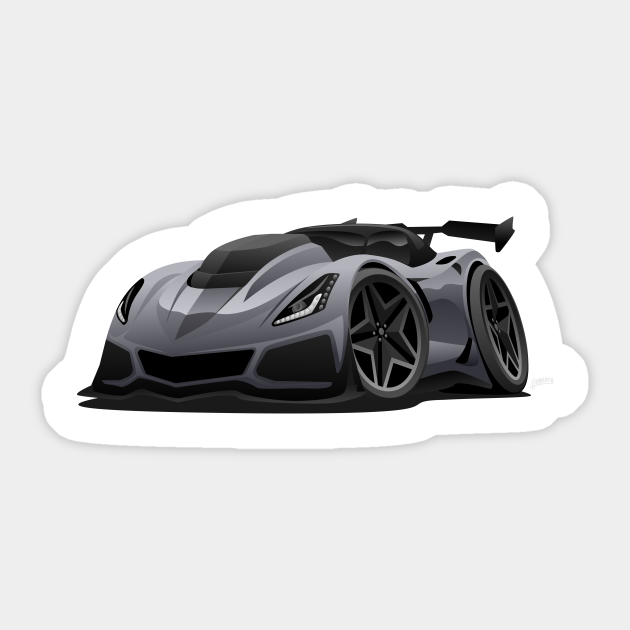 Modern American Sports Car Cartoon - Super Car - Sticker | TeePublic Modern American Sports Car Cartoon - Super Car - Sticker | TeePublic