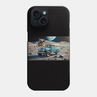 1966 Toyota Land Cruiser FJ on the Moon Phone Case