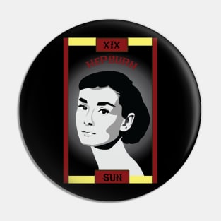 The Sun/Audrey Hepburn Card Pin