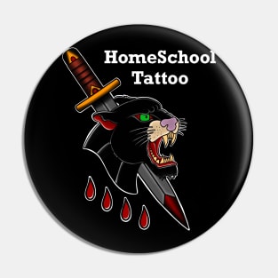 HomeSchoolTattoo Panther Head & Dagger Pin