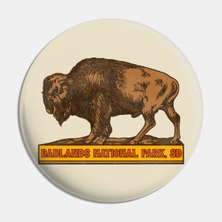 Badlands National Park Vintage Buffalo Souvenir Pin