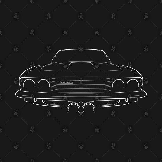 front/profile - Jensen Interceptor 2 - stencil, white by mal_photography