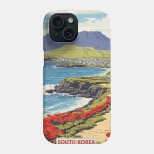 Jeju Island South Korea Travel Tourism Retro Vintage Phone Case