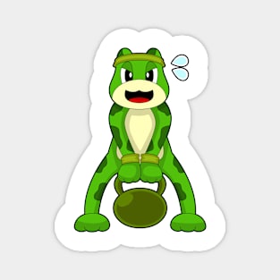 Frog Bodybuilder Dumbbell Bodybuilding Magnet