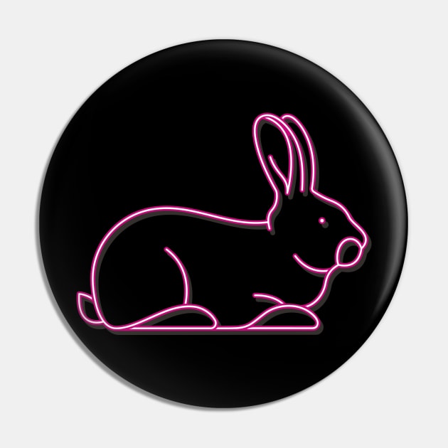 Neon Rabbit Pin by LR_Collections