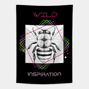 Bee Wild Nature Animal Illustration Art Drawing Tapestry