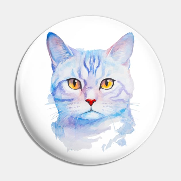 American Shorthair painted in watercolor Pin by MariDein