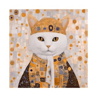 White Klimt Cat Dressed in Royal Robes T-Shirt