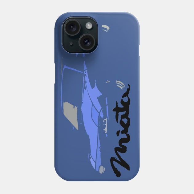 Miata MX5 I NA Blue Cutout Phone Case by CharlieCreator