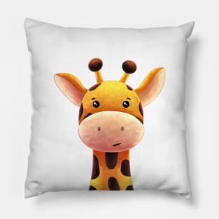 Giraffe cartoon Pillow