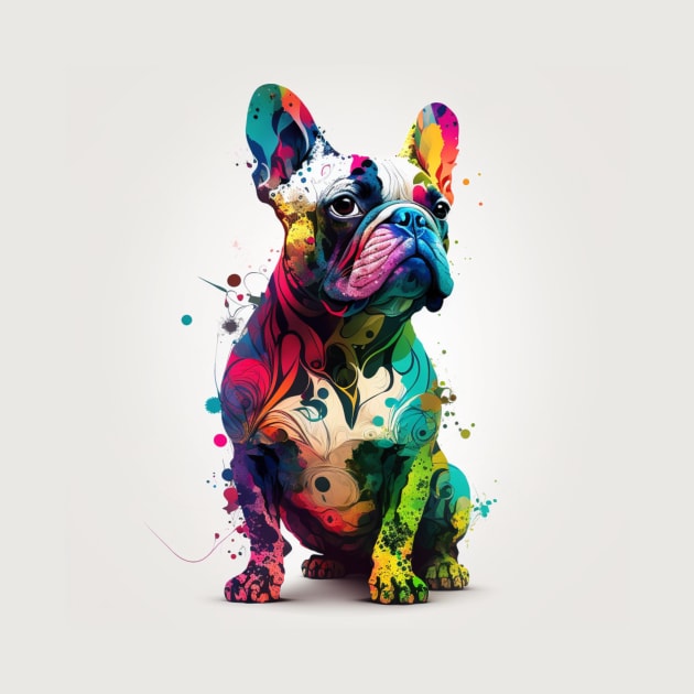 French Bulldog Color Explosion by Star Scrunch