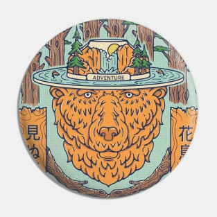 Bear outdoor adventure Pin