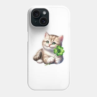 Clover Cat St Patricks Day Phone Case