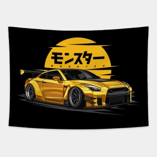 JDM Monster GTR R-35 (Gold) Tapestry