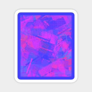 Abstract Purple Pink Blue Pattern Art Magnet