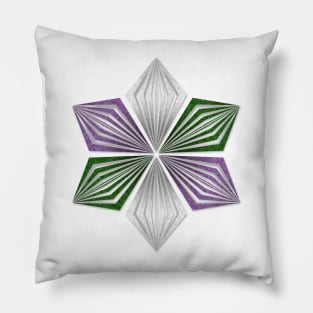 Genderqueer Pride Flag Colored Geometric Starburst Pillow