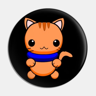 Orange kitty Pin