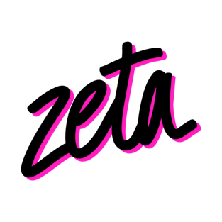 Greek Alphabet: zeta (black-pink) T-Shirt