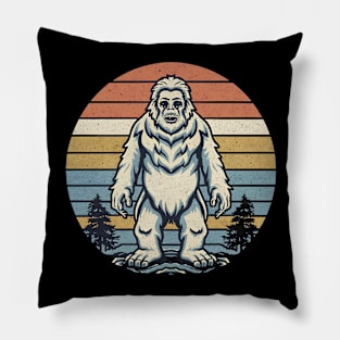 Retro vintage yeti Pillow