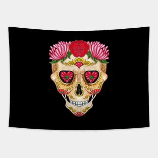 Sugar skull day of the dead. Tapestry