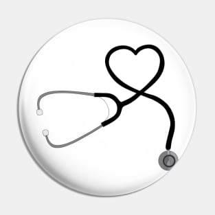 Stethoscope Heart Pin