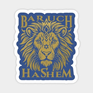 Baruch Hashem Lion of Judah Magnet