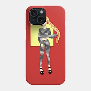 Girl with glasses Phone Case