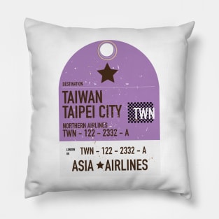 Taiwan Taipei City travel ticket Pillow