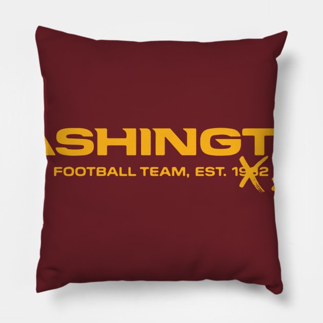 Washington Football Team Pillow by RadioGunk1