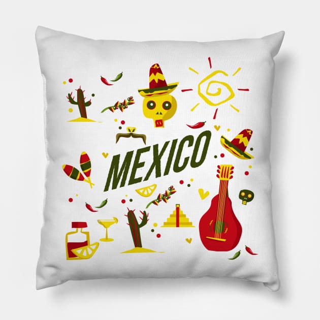 MEXICO Pillow by ballano