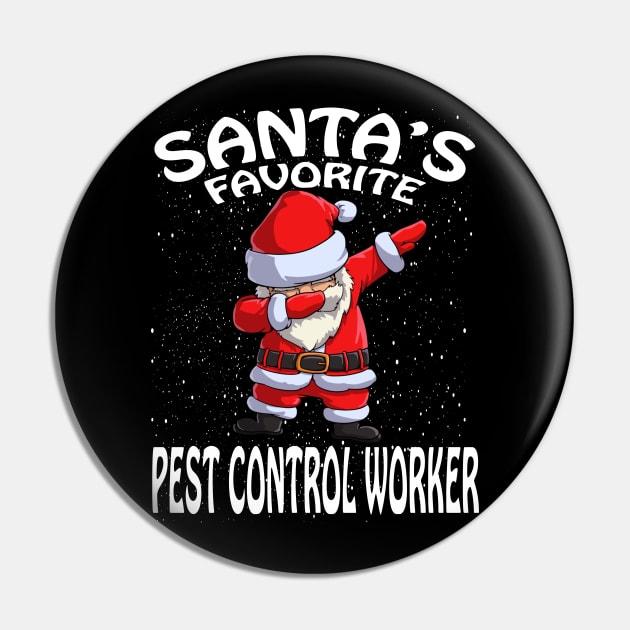 Santas Favorite Pest Control Worker Christmas Pin by intelus