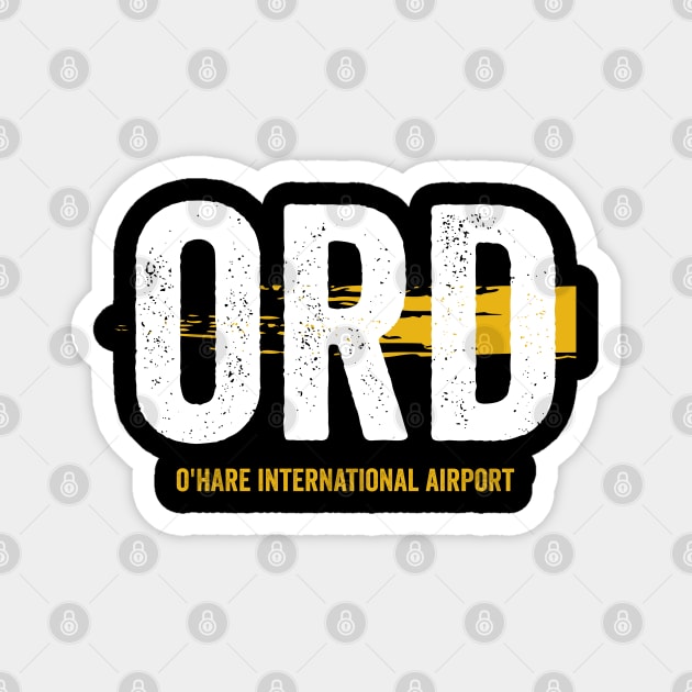 ORD Airport Codes Chicago International Airport Magnet by VFR Zone