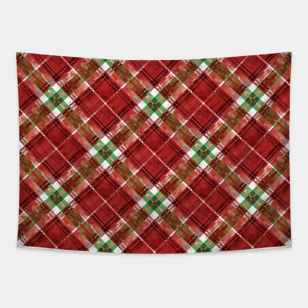 BG -  Traditional red tartan Tapestry by crumpetsandcrabsticks