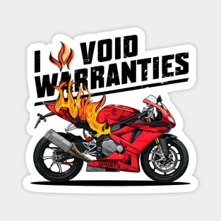 I void Warranties DIY motorcycle Warranty ruined automotive Tee 3 Magnet