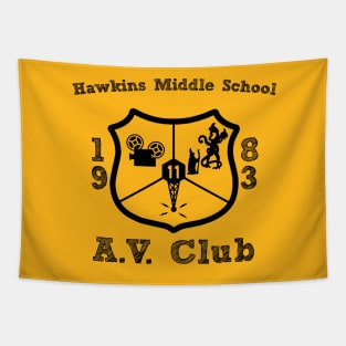 Hawkins Middle School A.V. Club Black Tapestry