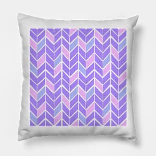 Chevron Pattern - Purple Pastel Palette Pillow