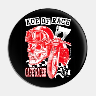 Ace of Race Skull Helmet Pin