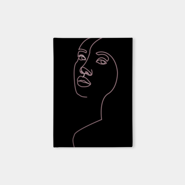 Line Art Neon Girl Lisa In Black Pink Line Art Neon Black Pink Design Notebook Teepublic