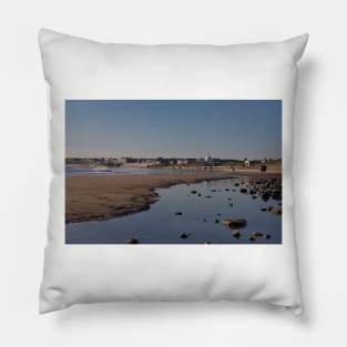 The beach at Whitley Bay, North Tyneside Pillow