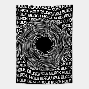 Black hole typography Tapestry