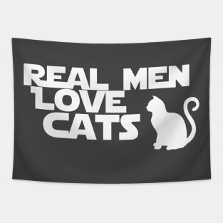 real men loves cats Tapestry