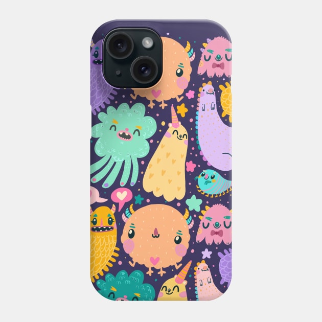 Cute monsters Phone Case by Mjdaluz