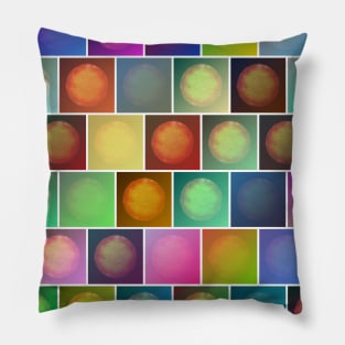 Multicolored suns Pillow